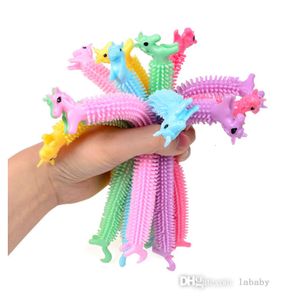 20 cm Fidget Toys Tpr Stress Reliever Toy Kids volwassenen Leuke grappige eenhoorn dinosaurus rekbare stretchy String sensorisch speelgoed Decompressie trekkracht angst angst voor verlichting geschenken