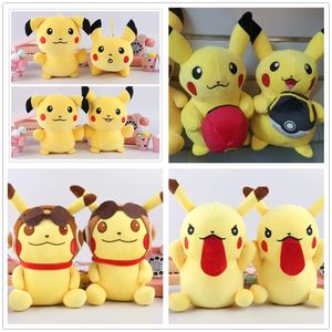 Poupée en peluche Pika mignonne de 20cm, logiciel gratuit, Animal de dessin animé, Couple, oreiller de couchage, jouet en matière douce, cadeau d'anniversaire