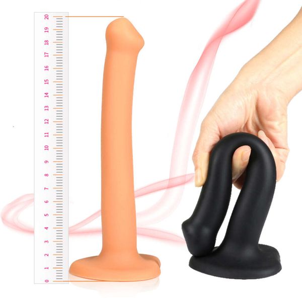 20cm gigante enorme consolador súper grande polla anal gran dong dong realista masturbator juguetes sexy para mujeres copa de succión