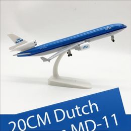 20 cm Holland MD-11 Ligloy Plane Model MD-11 Airlines Casting Plane Model Plane Plane Wiel Landingsgestel speelgoed 240417