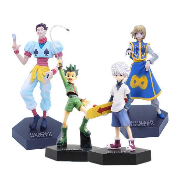 20cm Hunter Gon Freecss Kurapika Hisoka Killua Zoldyck Anime PVC Figurines Jouets Anime Figure Jouets pour enfants Cadeaux X0503