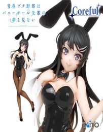 20 cm idiots d'adolescents d'anime japonais Don039t rêve de lapin fille Senpai Sakurajima Mai PVC Action Figure Model Doll Toys Q07222592100