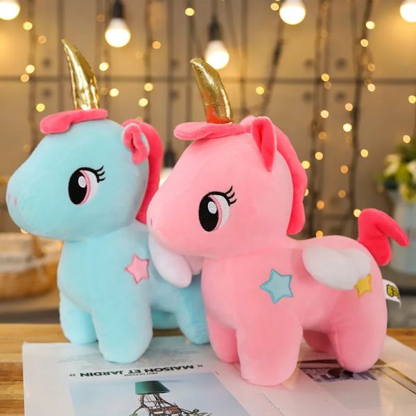 20cm kawaii Unicorn Doll Toys Jouets mignon fille coeur rose Unicorne en peluche poupée enfant cadeau de Noël