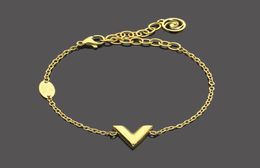 20 cm de long 316L Titanium Steel Marque V Bracelets Bracelets pour femme bracelet Bracelet Femmes Couple Love Jewelry Gift6692027