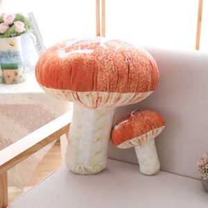 20 cm knuffels paddestoel zachte kawaii schattige valentijn 3D-klein eten plantaardige huiskussen voor kinderen pop gevulde vulling rits la284