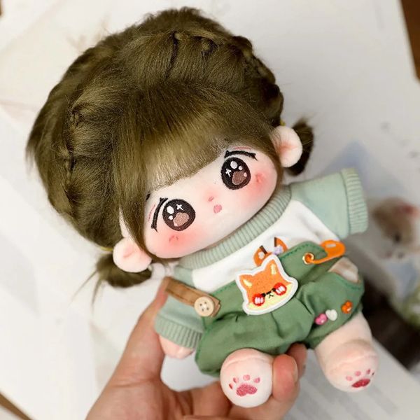 20 cm Rain IDol Doll Plush Cotton Star Dolls con ropa Kawaii Relleno Bebé Plushies Toys Fans Colección Regalos para niños 240122