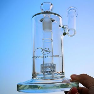 Mobius Decal Glass Bongs Hookahs Water Bong Smoking Pipe Stereo Matrix Slited Donut perc DAB RIGHT Wax Sidecar Oil Rigs Burner met 18mm Famale-verbinding