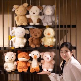 20cm Simulation peluche hibou cochon mouton poupée enfants confort poupée en peluche jouet cadeau de noël pour les enfants