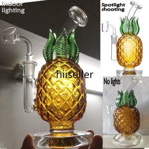 20cm de hauteur New Pineapple Bong Hookahs Verre Bubbler Heady Dab Rigs Fumer Pipe Bongs D'eau Unique Avec Bol De 14mm