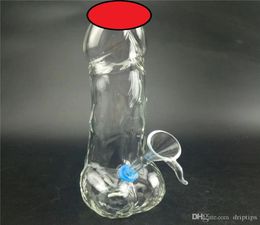 20CM Le tuyau d'eau du pénis masculin Bong en verre de haute qualité avec dégagement de la tige pour fumer en stock8757276