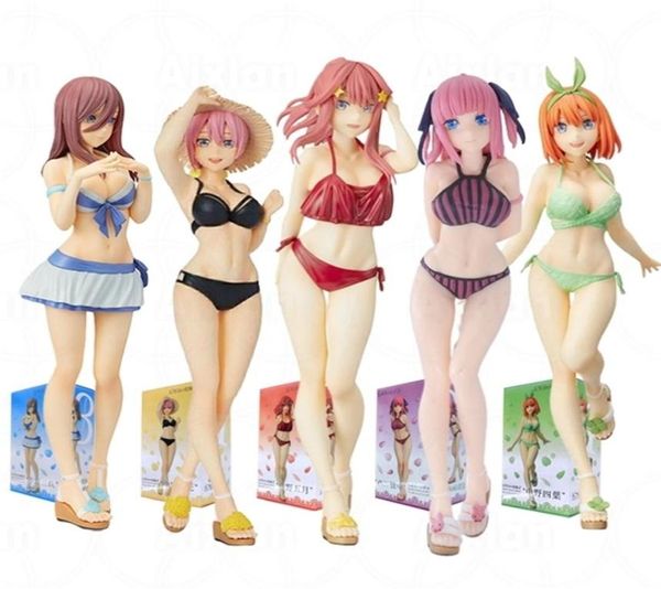 20 cm les quintuplets par excellence figure anime nakano miku action ichika nino yotsuba itsuki figurine modèle poupée 2204147496343