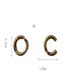 20Color 18K GOUD GOLDEN DUBBELE BRIEVEN STUM PEARL EARBREGS Women Luxury merkontwerper Crystal Rhinestone Earring Metal Jewelry FA7421077