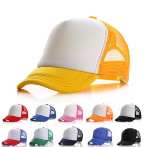 20Colors Kids Trucker Cap Mesh Caps Blank Tamiker Chapeaux Snapback Chapeaux pour Kids de 310 ans2514617