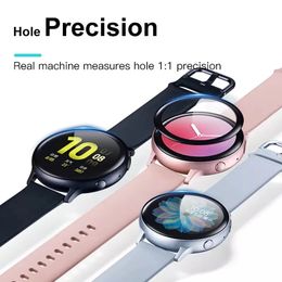 20D Verre de protecteur d'écran de bord incurvé pour Samsung Galaxy Watch Active 2 40 mm 44 mm Film de protection Verre trempée Couverture complète