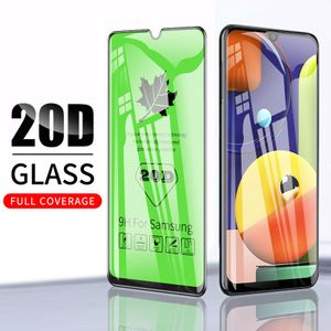 20D Full Lijm Gehard Glas voor Samsung Galaxy A50 A51 A10 A20 A30 A40 A70 A71 A30S A50S M10 M20 M30 M31 Screen Protector Film