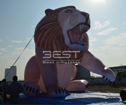 Lion animal gonflable de bande dessinée publicitaire géante personnalisée de 20 pieds à vendre décoration de fête d'événement