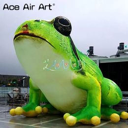 Modelo de rana de 20 pies Frog Inflable Decorative Frog para promoción o exhibición de la exhibición de fiestas/criaturas