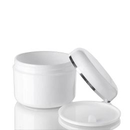 20g 30g 50g 100g Bouteille portable blanche vide Pots de crème cosmétique en plastique rechargeables avec doublure intérieure et couvercles Bouteilles de récipient d'échantillon BJ