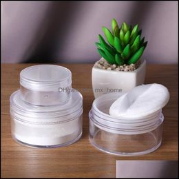 20 g/50 g lege reispoeder behuizing doorzichtige plastic cosmetische pot make-up losse doos containerhouder met zeefdeksels en drop levering 2021 packi