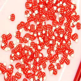 20g coeur mélangé perles de fraise à tranche Slice Polymer Sprinkles en argile chaude pour la boue bricolage Artisanat Tiny mignon Plastique Klei Mue Particules