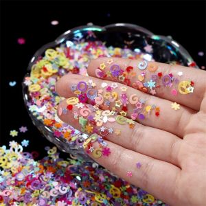 20g/pack gemengde kleurrijke sneeuwvlok hart bloemen pvc glitter vullingen voor doe -het -zelf epoxy hars mal ambachten nail art decoratie