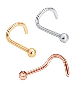 20g en acier inoxydable Nez à bille à bille à boule de bille de nez Piercing pour les femmes Percing Percing Pin4212397