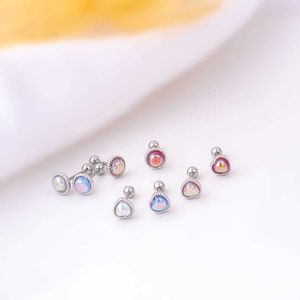 20g titanium stalen dunne staaf love oar bot spijknagschroef rug oorring studstwist ball slaap zonder te verwijderen oornagels mode piercing oorbellen noppen voor vrouwen groothandel