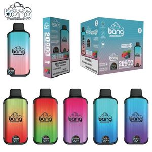 20K Puff Bang 20000 Puffs digitale wegwerp vape 25 ml dubbele mesh spiraal balk pod apparaat dechable e cig met power battery indicator display