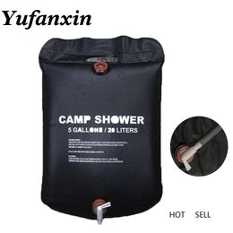 Sacs à eau chauffants 20L pour sac de douche solaire extérieur chauffage Camping tuyau douche eau pliable