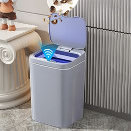 20L Smart Trash Can Spower Automa Capteur Dustbin Electric Waste Bin Abaster Iproofing Basket for Kitchen Recycling 240510