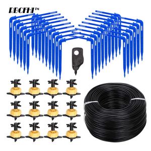 20m 1/8 '' Multi-outlet DRIPPER Potplant Irrigatie Watering System Druppel Greenhouse 3 / 5mm 4-Way 2-Way Emitter Garden 210610