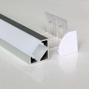 20m (10 stks) Veel, 2m per stuk, geanodiseerd aluminium profiel voor led strip licht, driehoek vorm strips