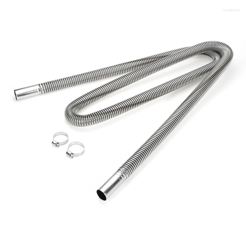20m Air Parking Heater Exhaust Pipe For - With 2 Clamps Stainless Steel Tank Extractor Pipes Drop
