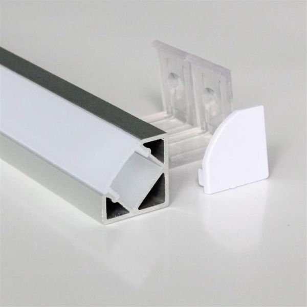 Perfil de aluminio anodizado para tira de luces Led, tiras con forma de triángulo, 20m, 10 Uds. Por lote, 2m por pieza, 315h