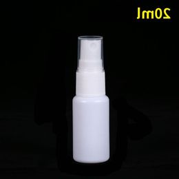 20ml 066oz Mini fina mini botellas de pulverización blanca con tapa de pulverización de la bomba para aceites esenciales, viaje, perfumes reutilizables botellas de plástico vacías bvcjc