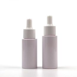 20 ml/30 ml huisdier serum essentie druppelaar fles witte plastic stock oplossing cilindrische silicagel flessen cosmetische verpakking