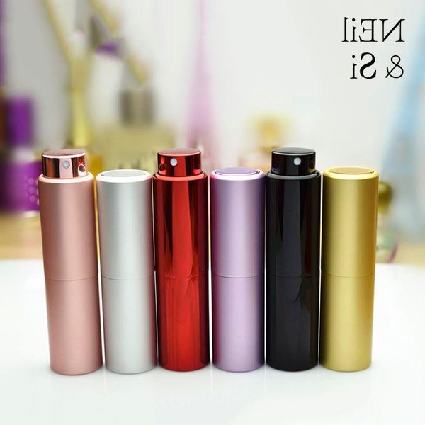 Flacon pulvérisateur de parfum en aluminium de 20ml, rechargeable, atomiseur en verre cosmétique, bouteilles d'eau de maquillage vides pour femmes, livraison gratuite Tuisb