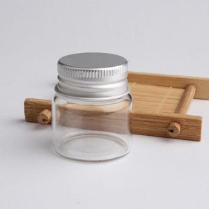 20 ml helder glas lege flessen aluminium schroefdop Bericht wensen snoep make -up cosmetisch monster flessen JAR Essentiële oliën