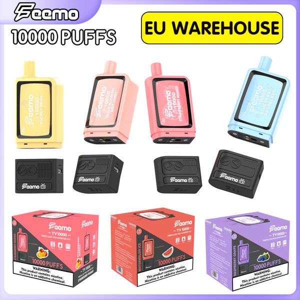 20 ml de vape jetable nouvelle tendance Usine originale Feemo TV10000 cigarette électronique jetable avec 10 saveurs boîte à dosettes vape 10000 bouffées vaporisateur