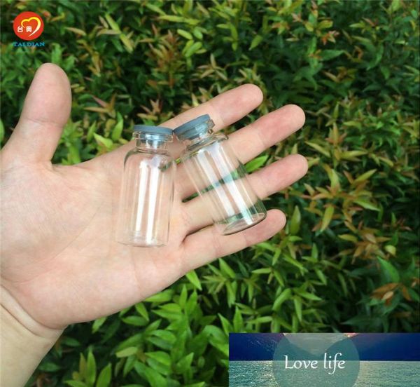 Botellas de vidrio de 20 ml con tope de goma de silicona Bottles Jars Vials para botellas de almacenamiento a prueba de fugas de líquido 100pcs1046632