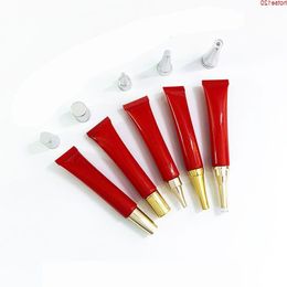 20 ml magnifique tube souple rouge maquillage de voyage presser sous-embouteillage crème solaire échantillon cosmétique emballage conteneur 50pcs / lothaute quantité SMSBS