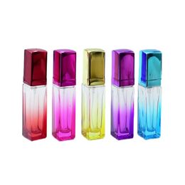 20 ml vierkante regenboog kleurglas spuitflessen hervulbare fijne mist spuitspuit fles reismaat dispenser verstuiver voor parfum etherische olie