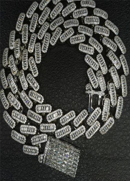 20mm 1624 pouces jaune blanc plaqué or Bling Micro réglage CZ Miami chaîne cubaine collier bijoux cadeau pour Men3483570