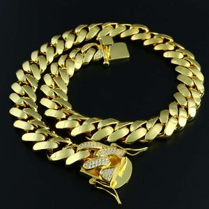 Collier ras du cou en or 18 carats, personnalisé, chaîne à maillons cubains, bijoux fins en or 24 carats, vente en gros, 20mm, 16mm, 10mm