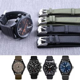 20mm 21mm 22mm Nylon deportivo para IWC Big Pilot Watch Hombre Correa de reloj impermeable Correa de reloj Pulsera Negro Verde Hombre con Tools257q