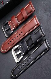 20 mm 22 mm 24 mm 26 mm echte Vine Leather Watch -band voor Luminor Getalia lederen vervanging horlogeband1388295