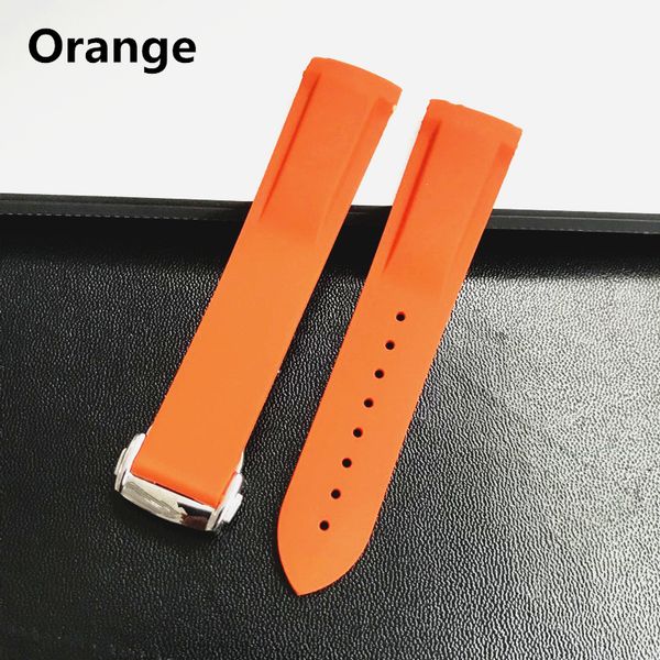 20mm 22mm noir bleu orange caoutchouc souple bracelets de montre en silicone pour OmG 300 Ocean Strap Bracelet Bracelet
