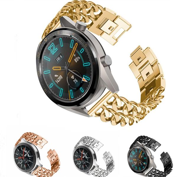 Correa de Metal con diamantes brillantes de 20mm y 22mm para Samsung Gear Sport S2 S3 Galaxy Watch de 42mm y 46mm, bandas activas Amazfit Bip Huawei GT 2