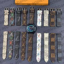 20 mm 22 mm ontwerper Samsung horlogeband horlogeband voor Samsung Galaxy Watch 5 4 band 40 mm 44 mm 42 mm 46 mm luxe lederen originele monogram armband slimme bandjes