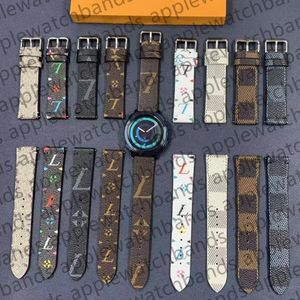 20 mm 22 mm ontwerper Samsung horlogeband horlogeband voor Samsung Galaxy Watch 5 4 band 40 mm 44 mm 42 mm 46 mm luxe lederen originele monogram armband slimme bandjes